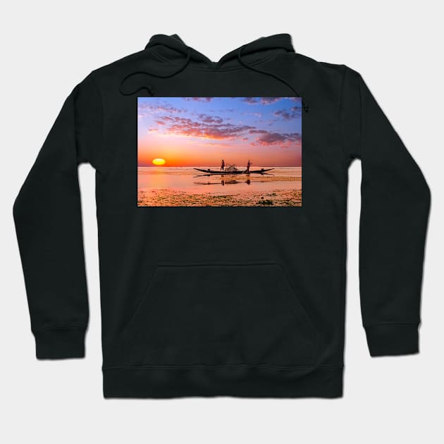 Inle Sunset. Hoodie by bulljup